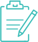 Clip board & pencil icon