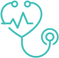 Heart shaped stethoscope icon