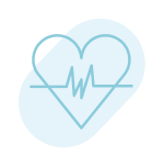 Heart with EKG wave icon
